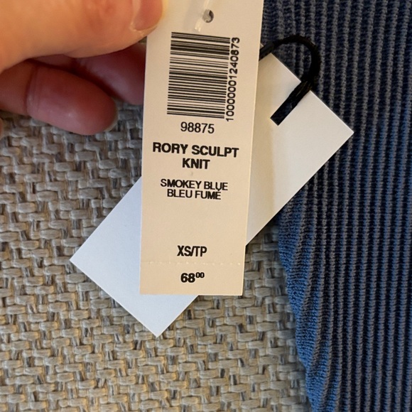 Babaton Ribbed Tank Top in Slate Blue - Picture 2 of 2